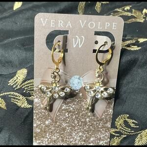 X Toe Rhinestones Earrings